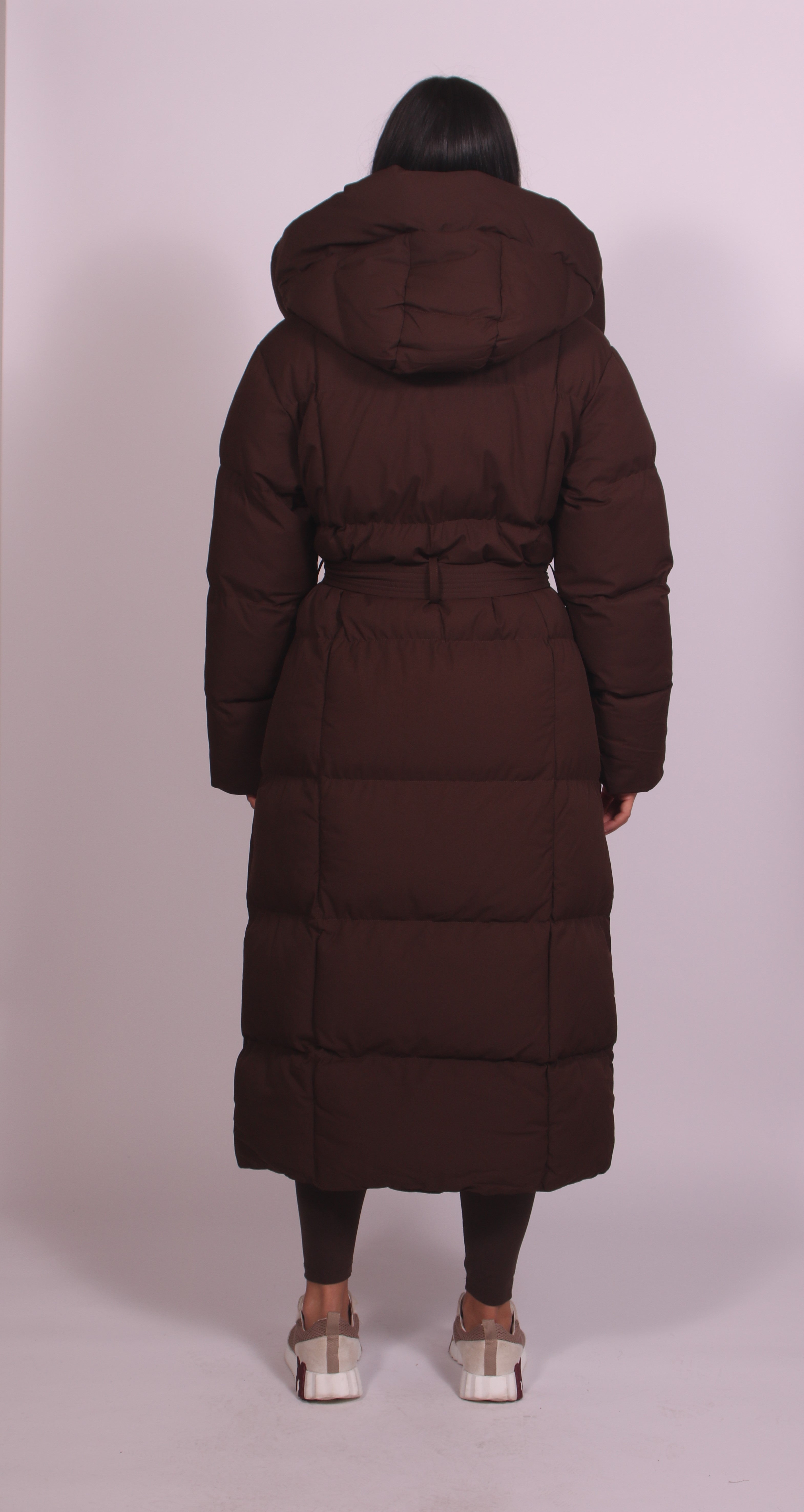 Hooded Puffer Longline Coat