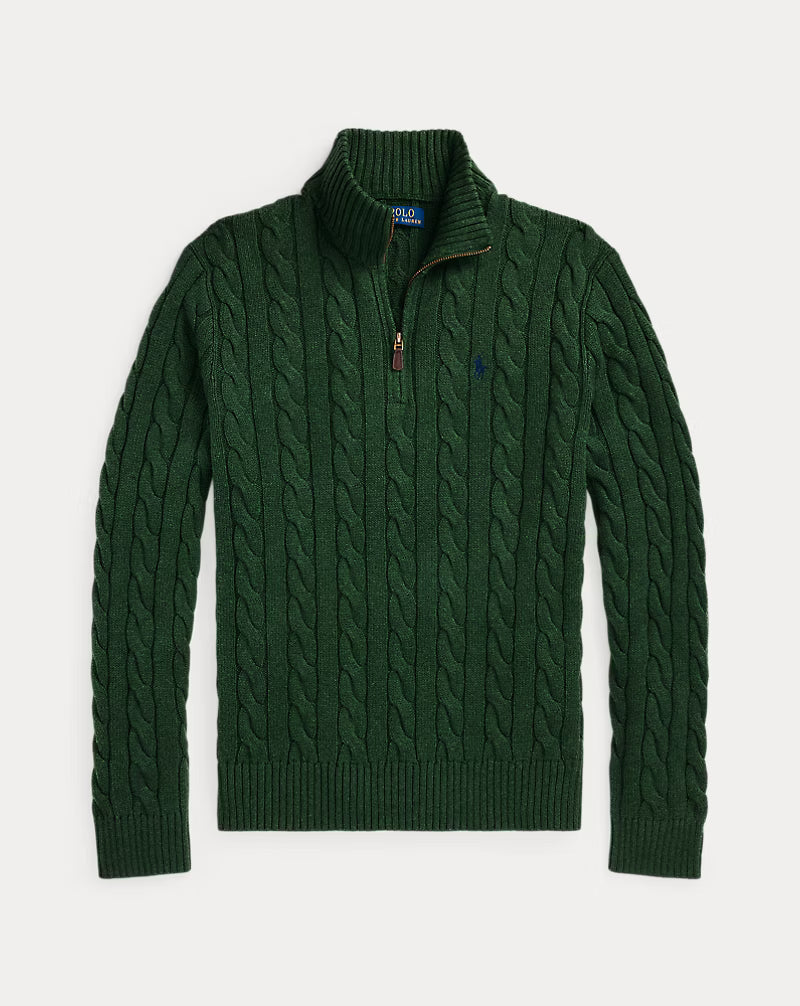 Cable Knit Quarter-Zip