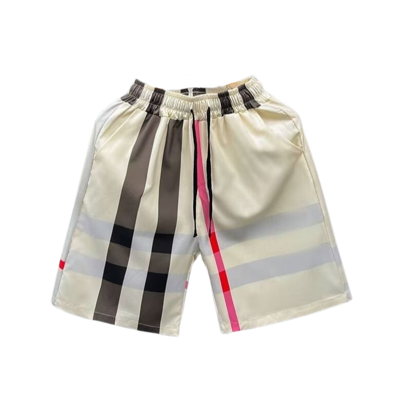 CHEQUERED - SHORTS CREAM
