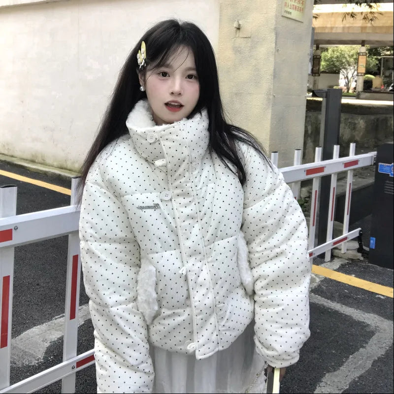 Stand Collar Puffer Warm Jacket