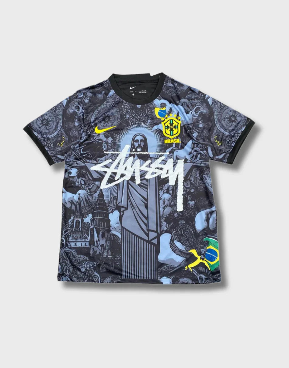 STÜSSY 2024 special edition Brasil black kit - Jesus edition (JUNIOR SIZE)