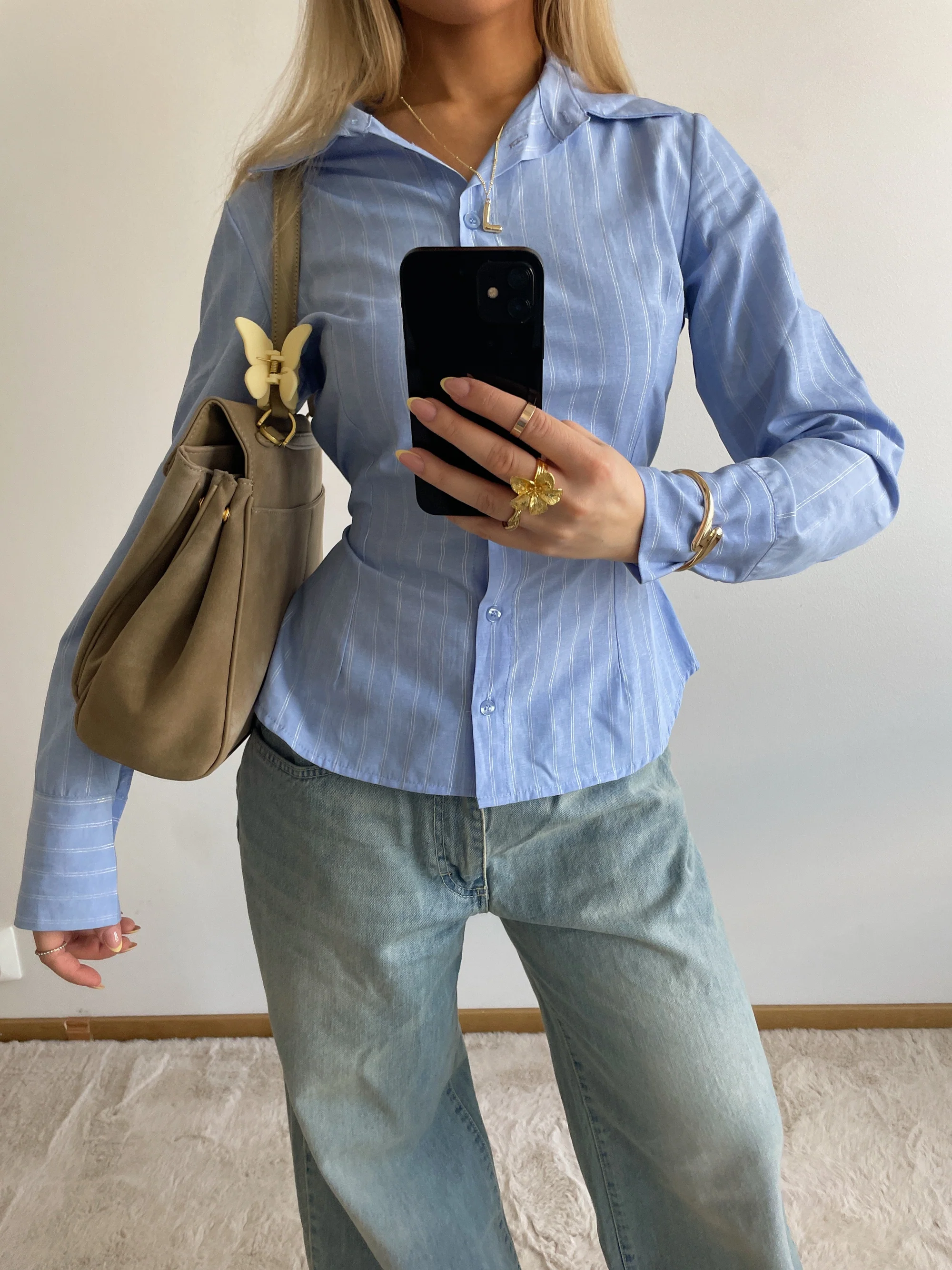 Alberte Fitted Striped Shirt