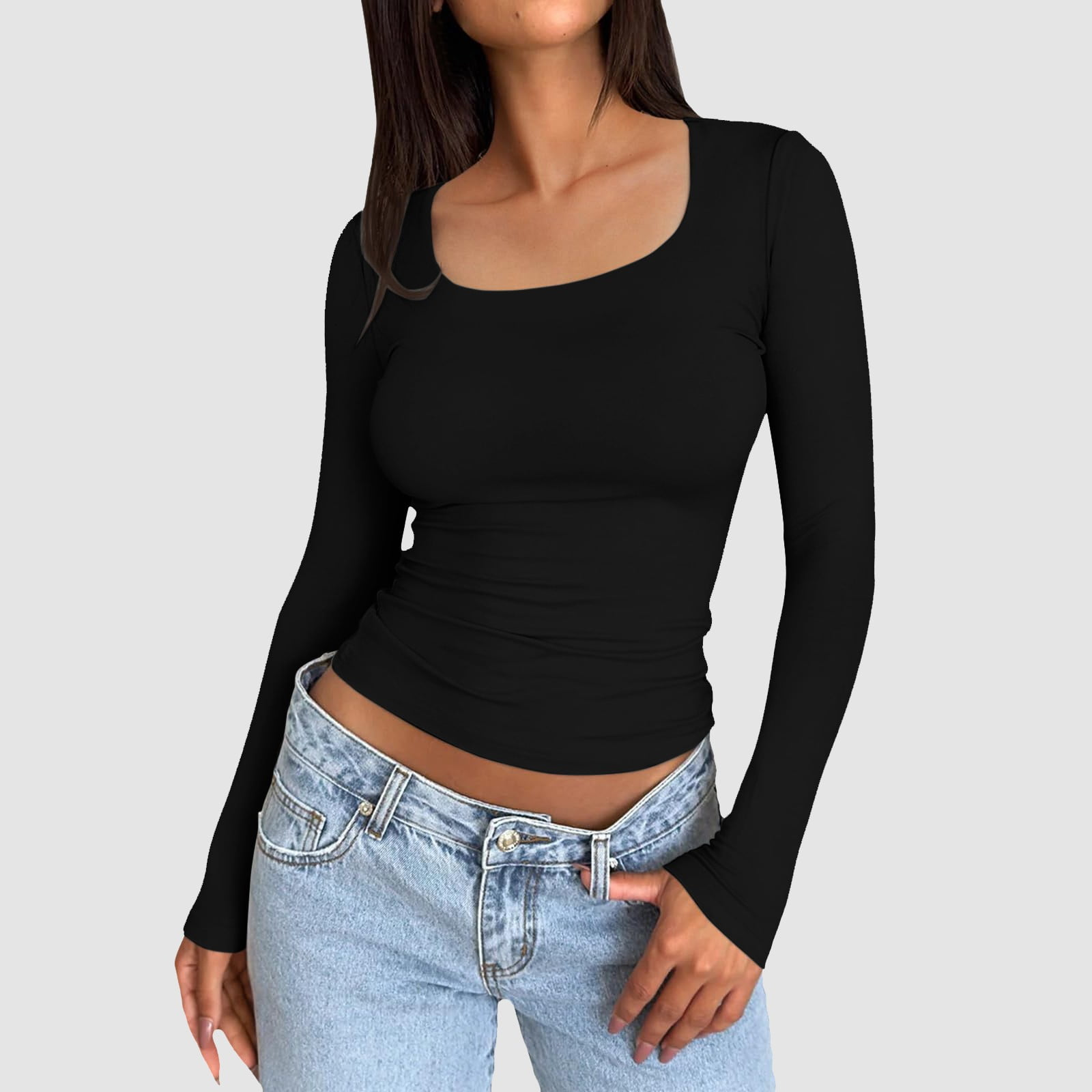 Long Sleeve Crop Tops