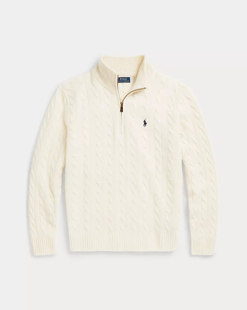 Cable Knit Quarter-Zip