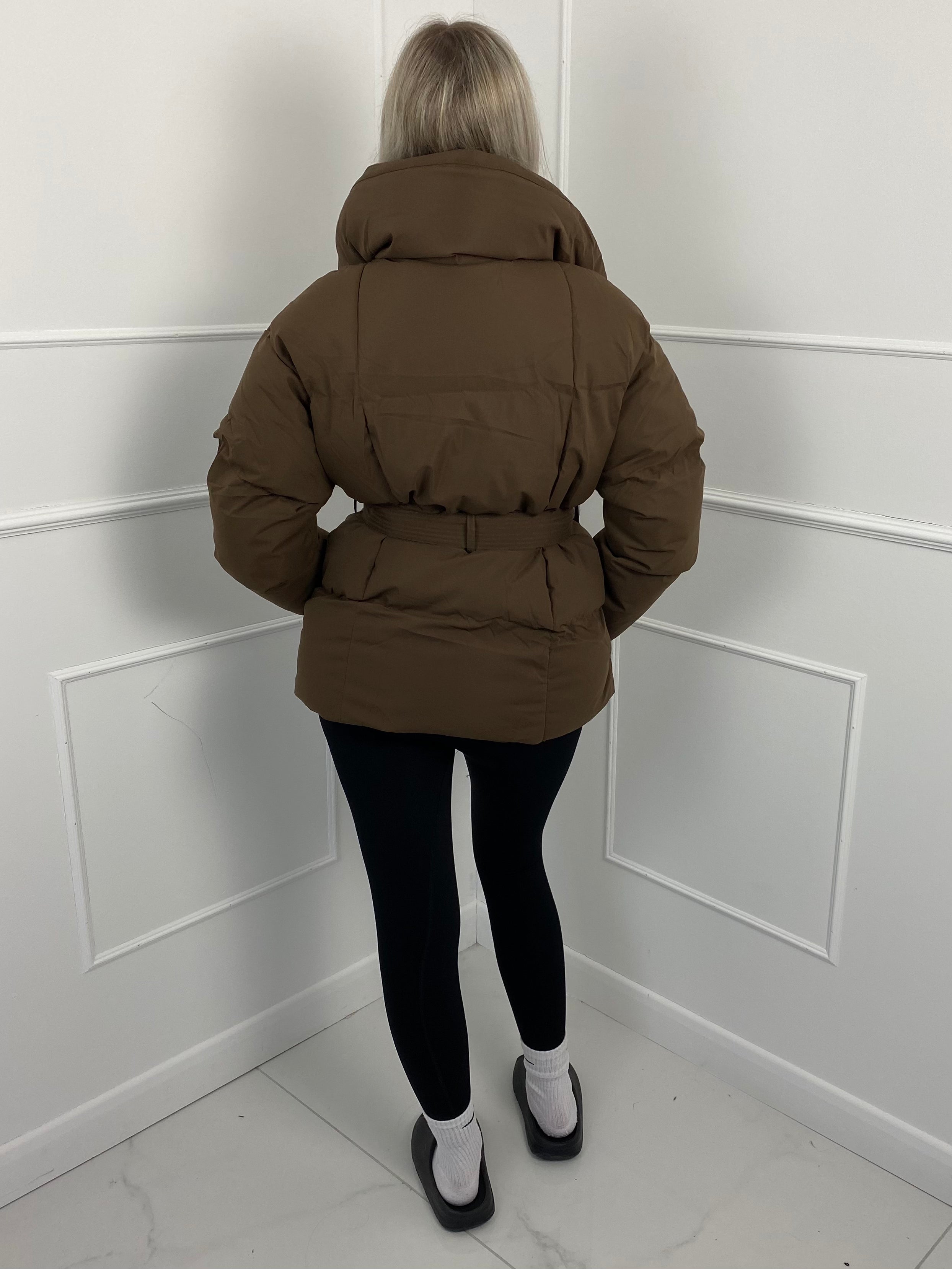 Karly Short Belted Puffer Jacket