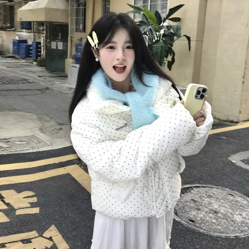 Stand Collar Puffer Warm Jacket