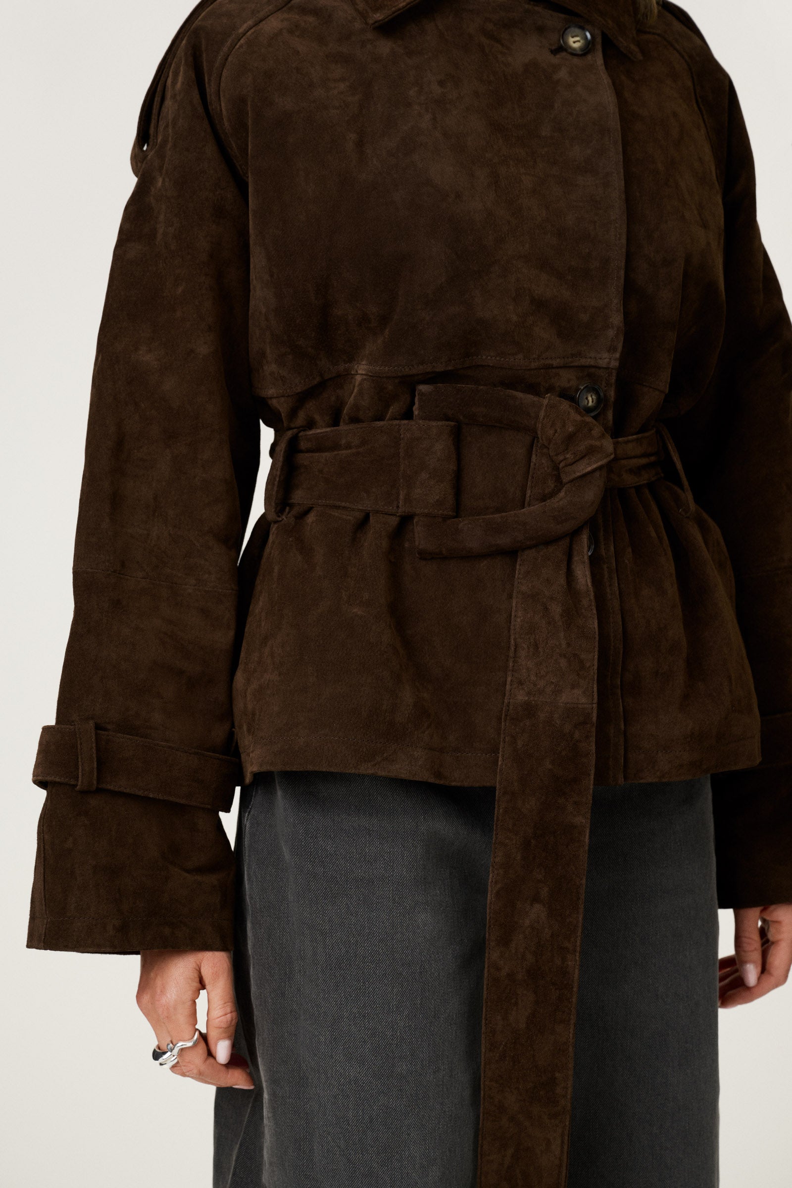 Cropped Trench Coat