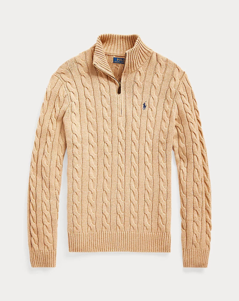 Cable Knit Quarter-Zip